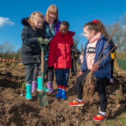 Queensmead Primary Academy - Tiny Forest Tree Planting